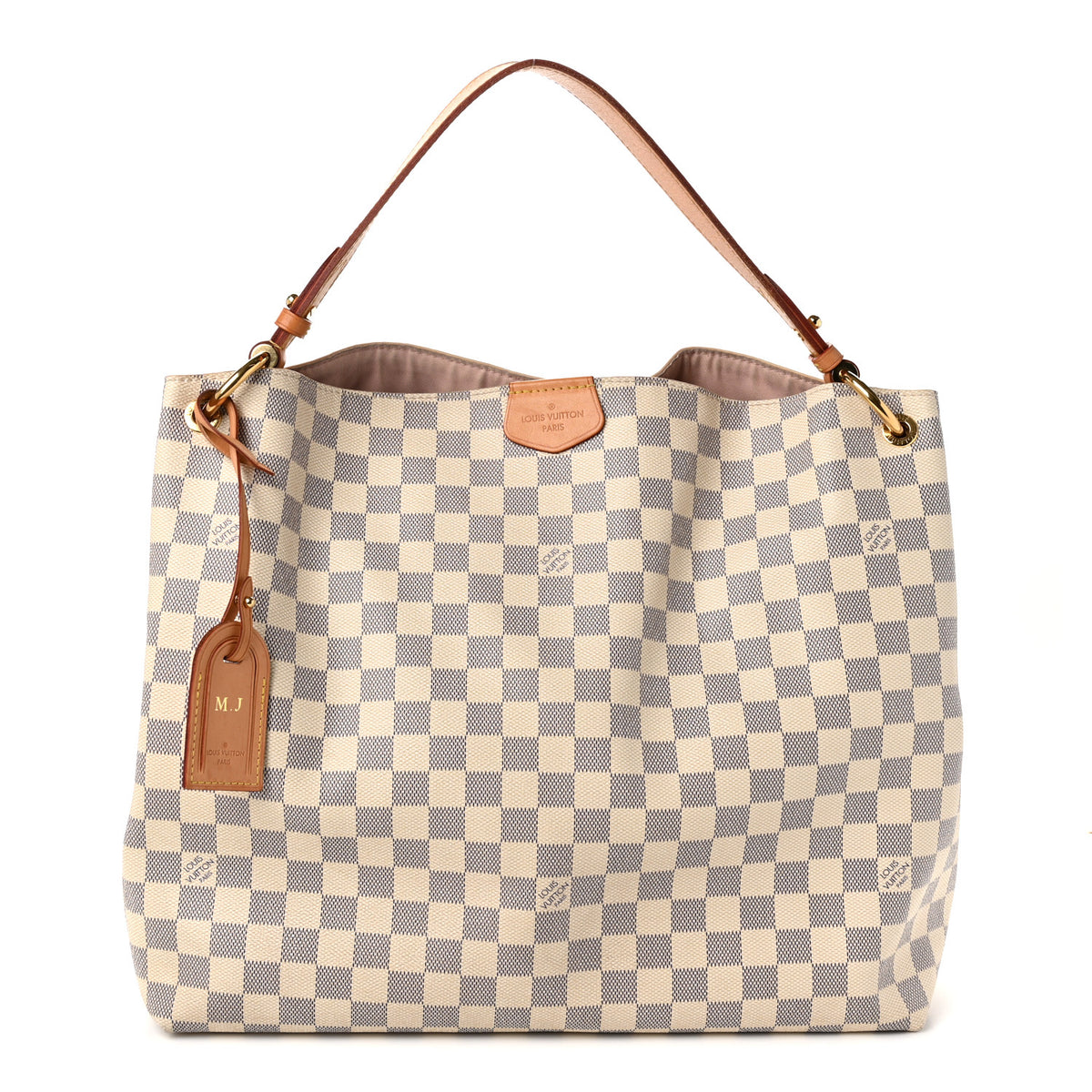 Louis Vuitton Damier Azur Graceful MM Rose Ballerine 1 of 11