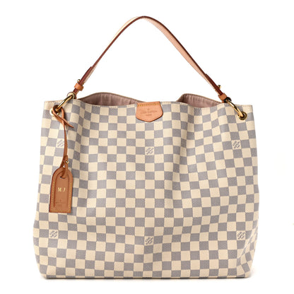 Louis Vuitton Damier Azur Graceful MM Rose Ballerine 1 of 11