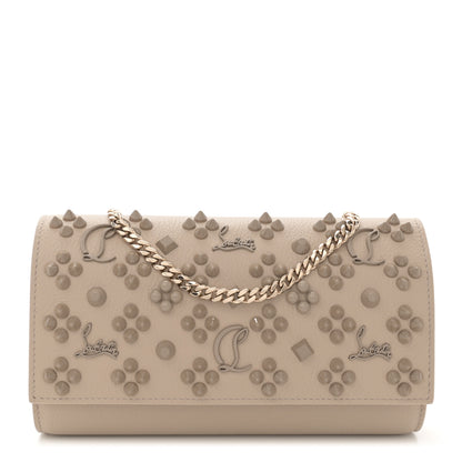 Christian Louboutin Calfskin Spikes Loubinthesky Paloma Clutch Saharienne 1 of 11