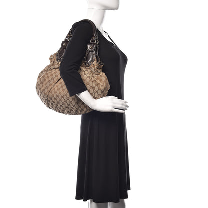 Gucci Monogram Studded Medium Pelham Tote Dark Brown 2 of 13