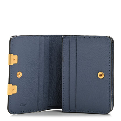 Chloe Grained Calfskin Marcie Compact Wallet Royal Navy 5 of 11