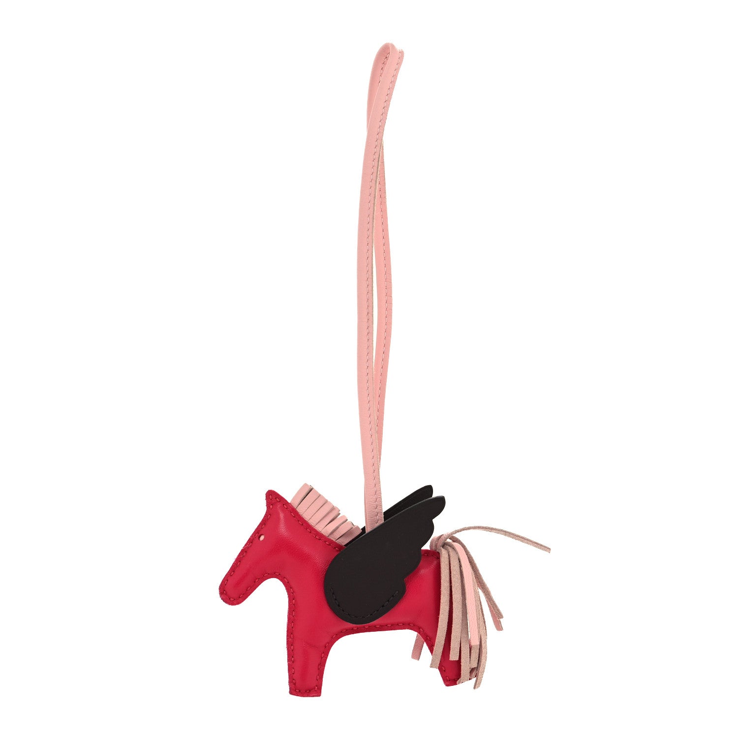 Hermes Milo Lambskin Grigri Rodeo Pegase Horse Bag Charm PM Framboise Rose Sakura Rouge Sellier 1 of 4