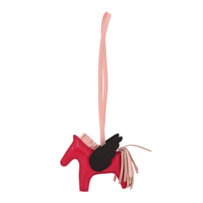 Hermes Milo Lambskin Grigri Rodeo Pegase Horse Bag Charm PM Framboise Rose Sakura Rouge Sellier 1 of 4