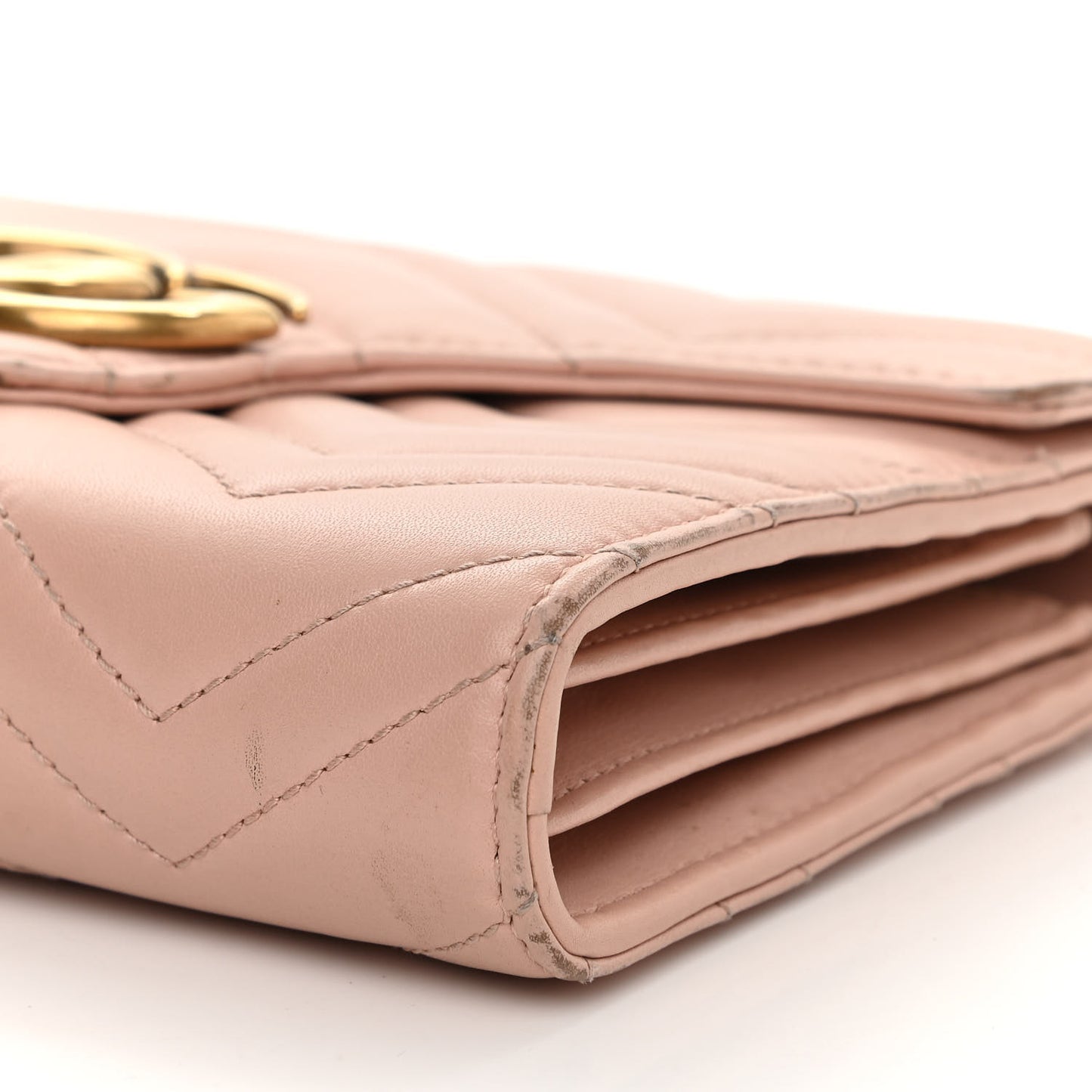 Calfskin Matelasse GG Marmont Chain Wallet Perfect Pink