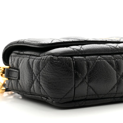 Christian Dior Supple Calfskin Cannage Caro Pouch with Chain Black 8 of 9