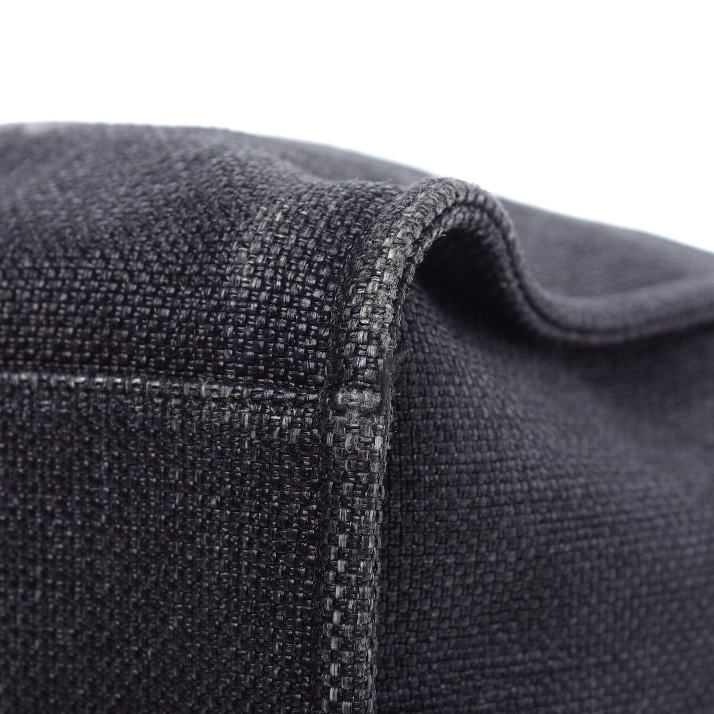 Woven Straw Raffia Large Deauville Tote Black