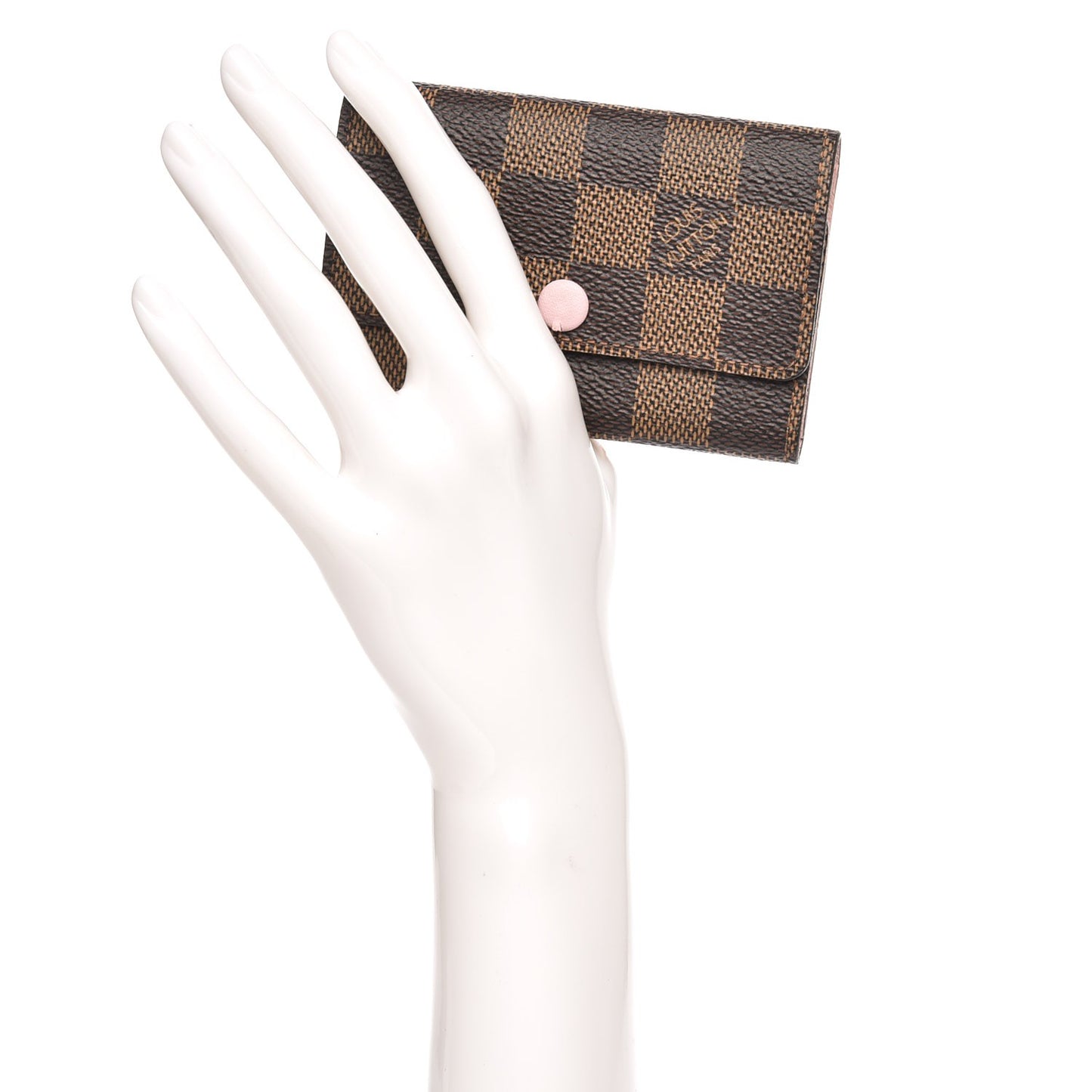 Damier Ebene Multicles 6 Key Holder Rose Ballerine
