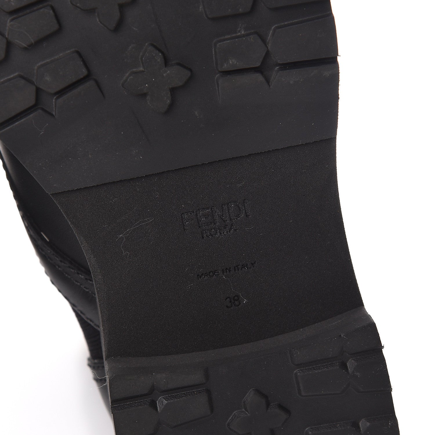 Fendi Calfskin Stretch Fabric Rockoko Biker Boots 38 Tobacco Black Marino 8 of 10