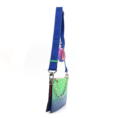 Louis Vuitton Taurillon Illusion Trio Pouch Bleu Rose 2 of 8