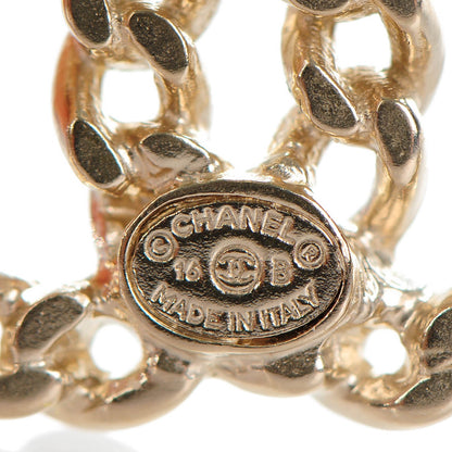 Chanel Metal Chain Link CC Earrings Gold 4 of 5