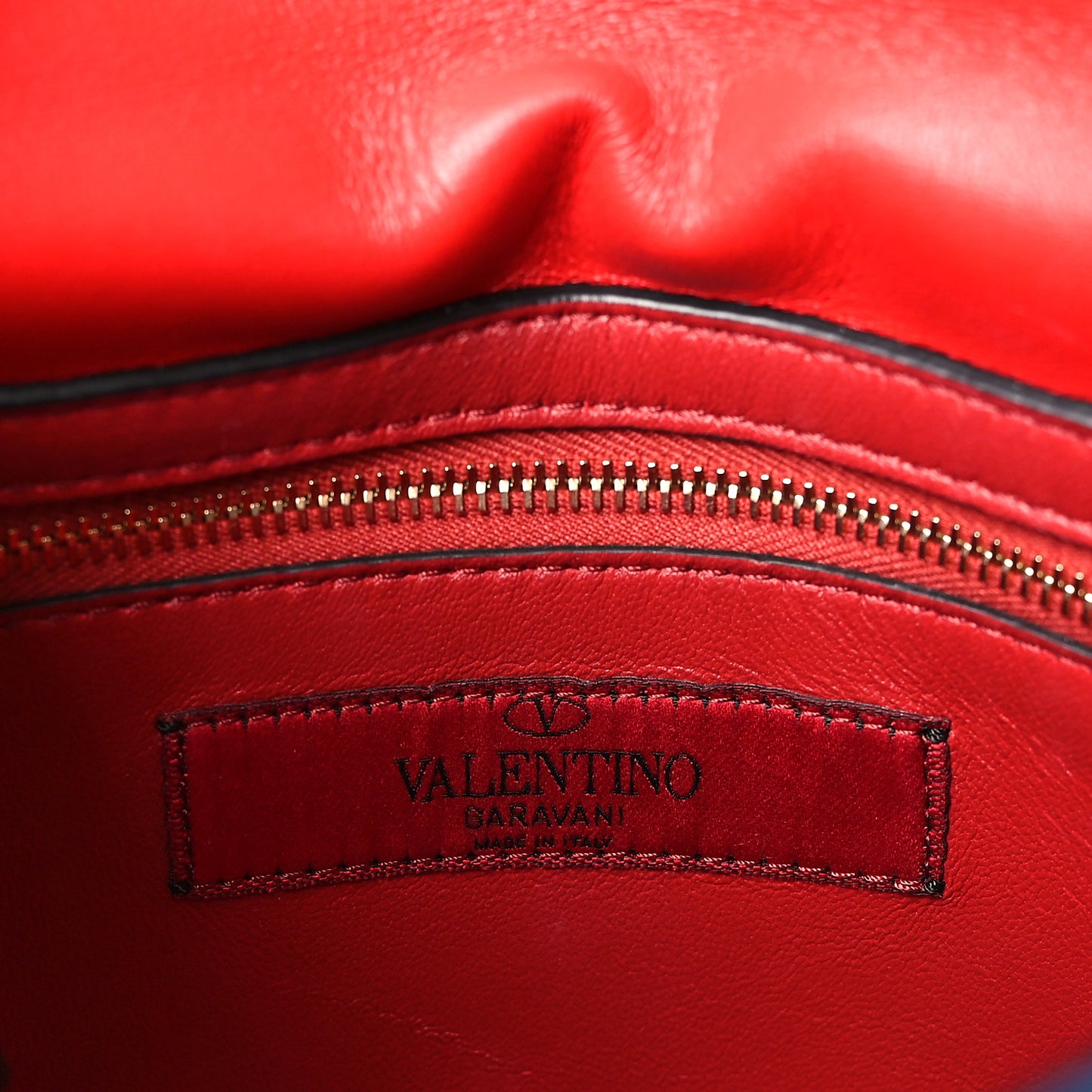 Denim Nappa Medium Rockstud Spike Shoulder Bag Denim Rouge