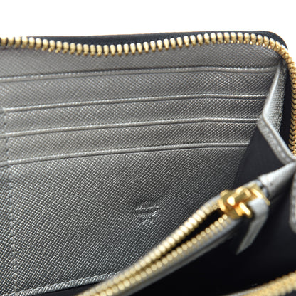 MCM Visetos Large Zip Around Wallet Black 6 of 6