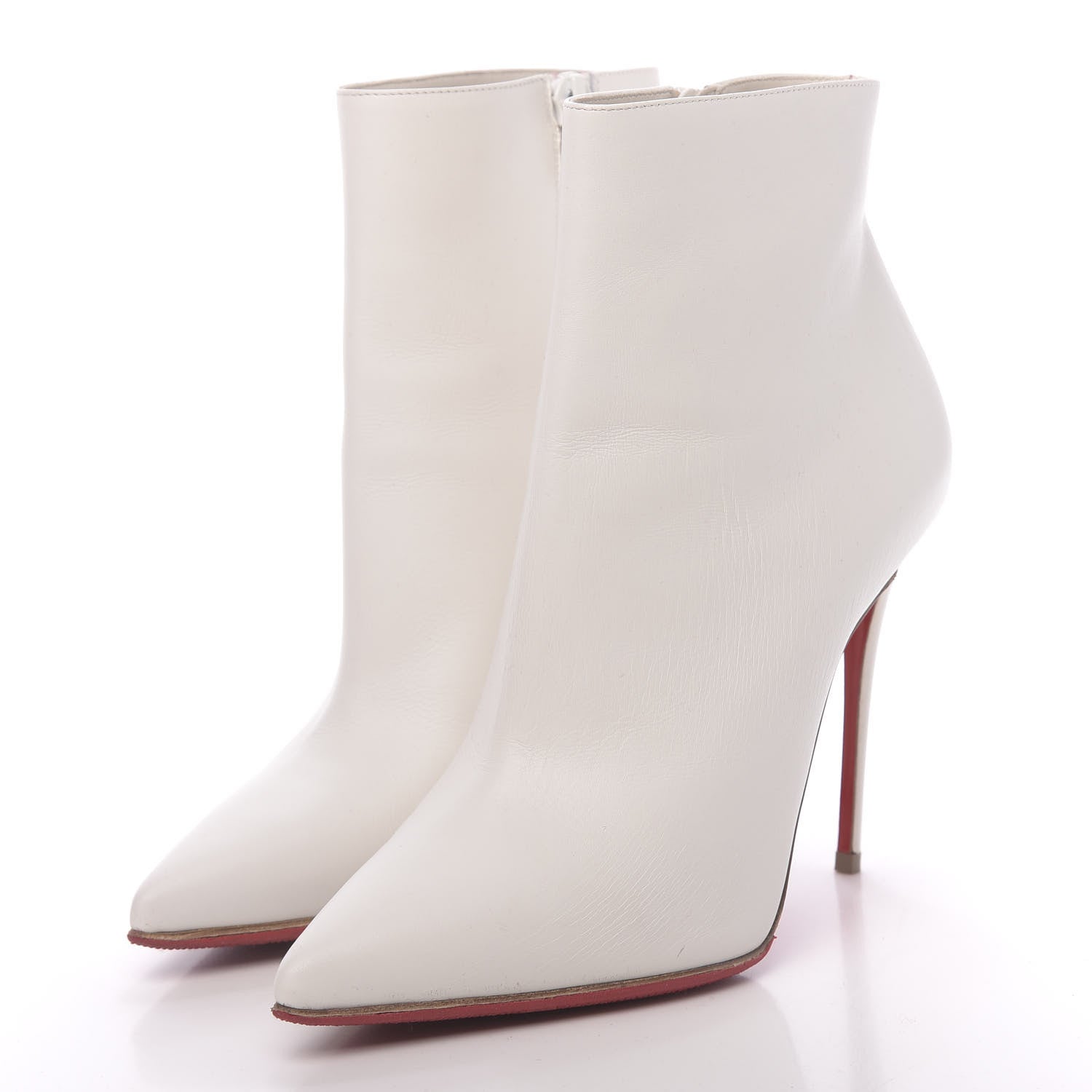 Christian Louboutin Calfskin So Kate Booty 100 Ankle Boots 37 White 3 of 8