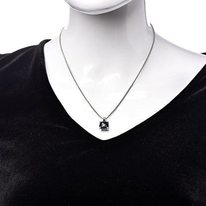 David Yurman Sterling Silver Diamond Hampton Blue Topaz 11mm Chatelaine Pendant Necklace 2 of 6