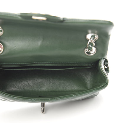 Chanel Patent Calfskin Quilted Mini Rectangular Flap Dark Green 6 of 11