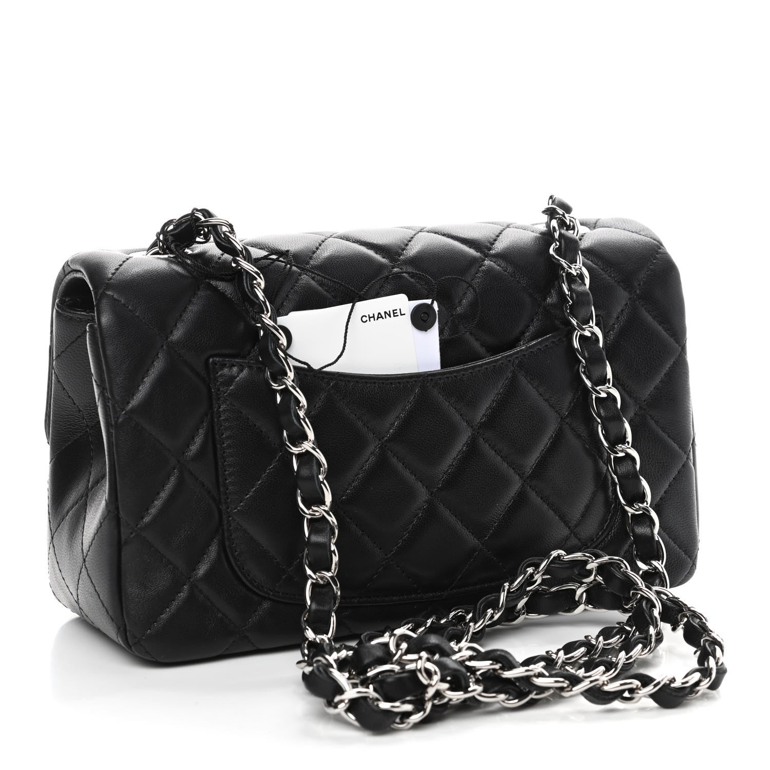 Chanel Lambskin Quilted Mini Rectangular Flap Black 2 of 4