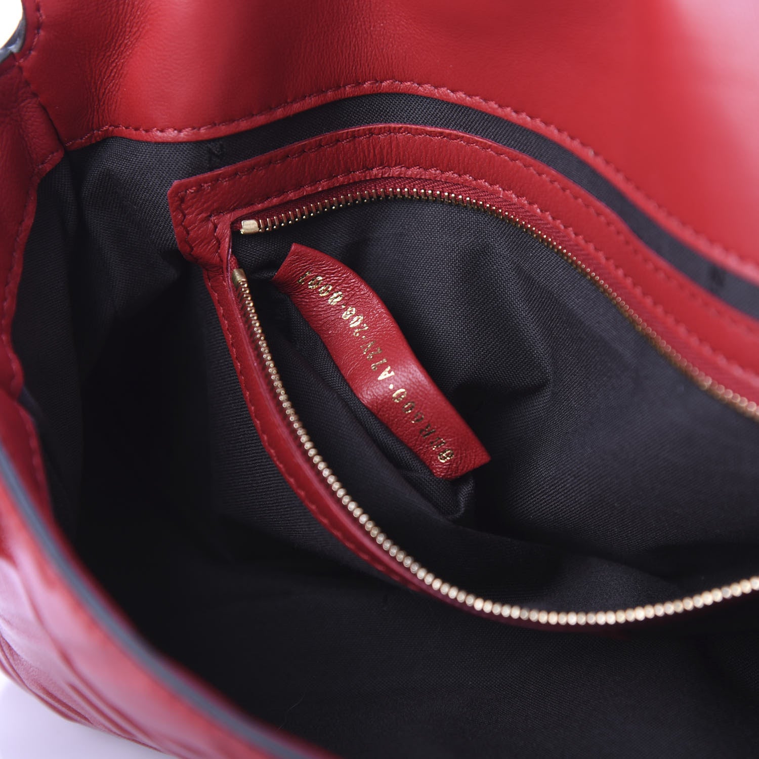 Fendi Nappa FF 1974 Embossed Baguette Fragola 9 of 10