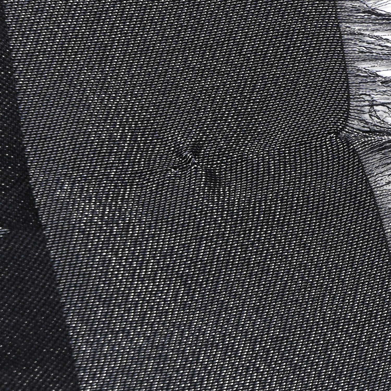 Louis Vuitton Silk Lurex Wool Monogram Shine Shawl Black 4 of 10