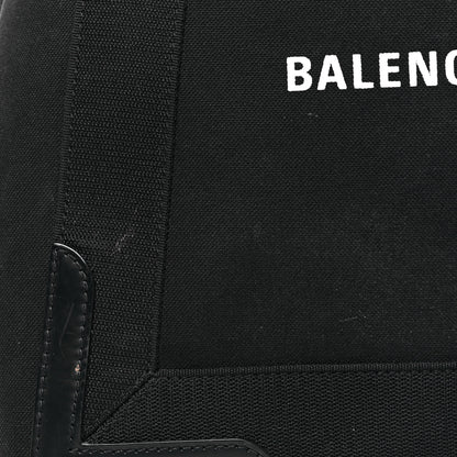 Balenciaga Cotton Canvas Calfskin S Navy Cabas Black 11 of 11