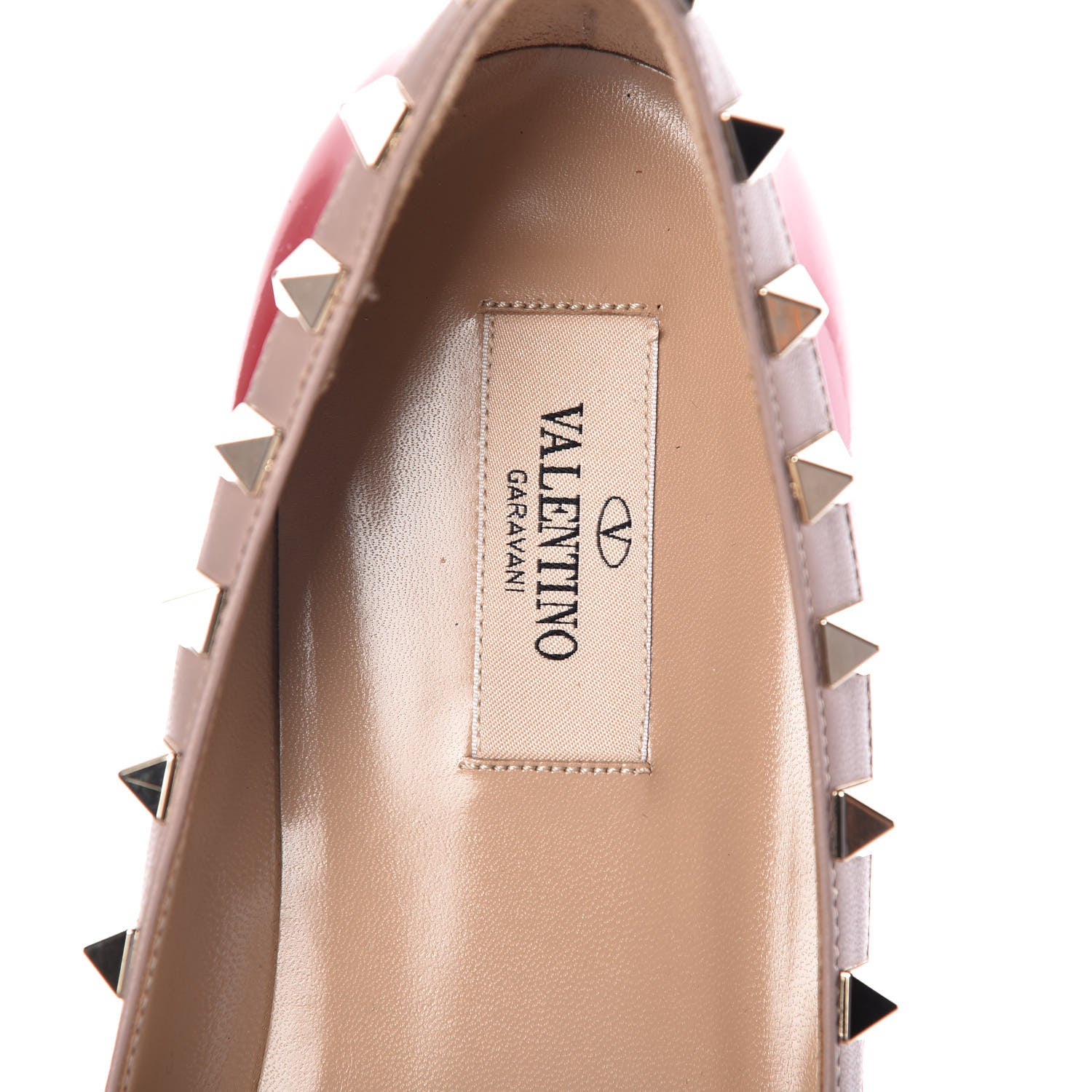 Valentino Garavani Patent Nappa Rockstud Ballerina Flats 39.5 Rosso Valentino Poudre 9 of 10