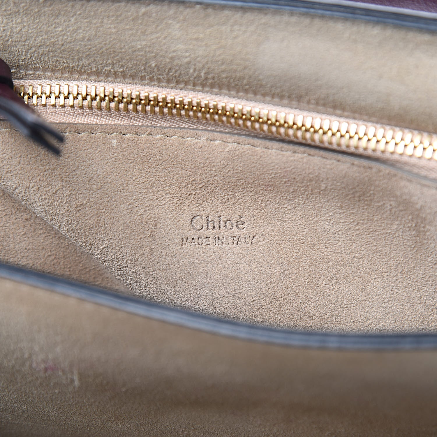 Chloe Suede Calfskin Medium Faye Shoulder Bag Dark Purple 6 of 12