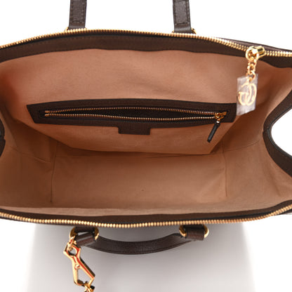 Gucci GG Supreme Monogram Web Medium Ophidia Tote Bag Brown 5 of 10
