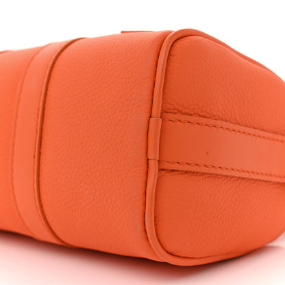 Louis Vuitton Grained Calfskin Aerogram Keepall XS Orange 9 of 13