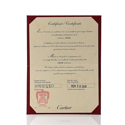 Cartier 18K White Gold 4 Diamond LOVE Bracelet 17 7 of 8