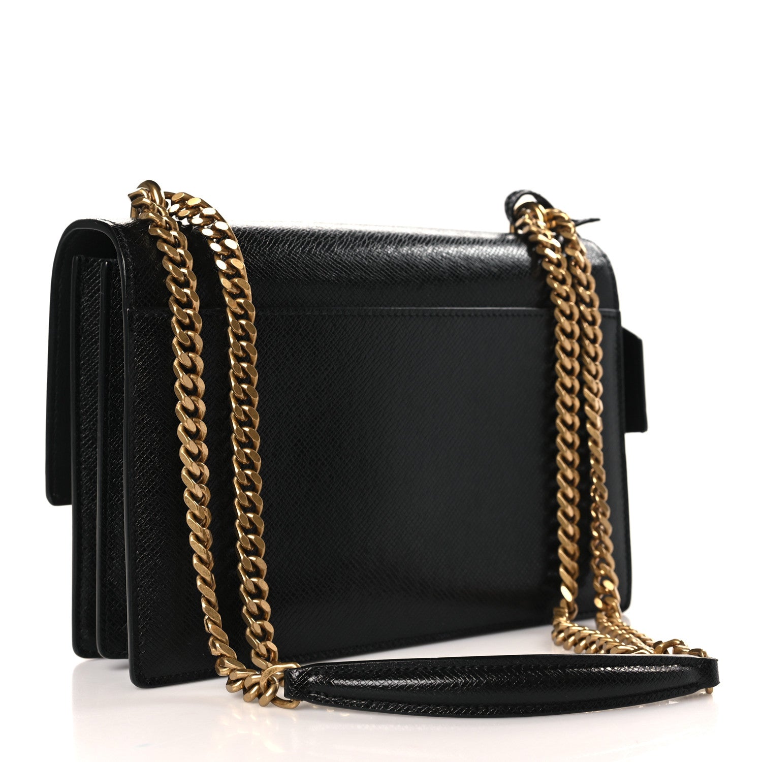 Saint Laurent Coated Bark Calfskin Medium Monogram Sunset Black 3 of 10
