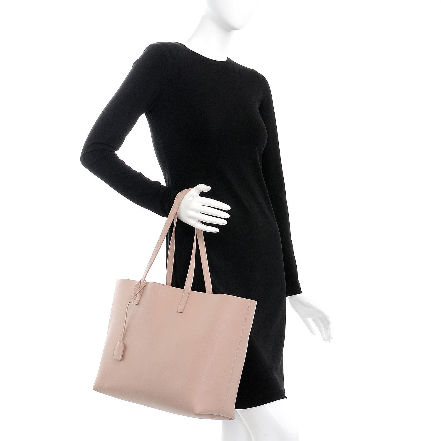 Saint Laurent Calfskin Large Shopping Tote Pale Blush 2 of 13