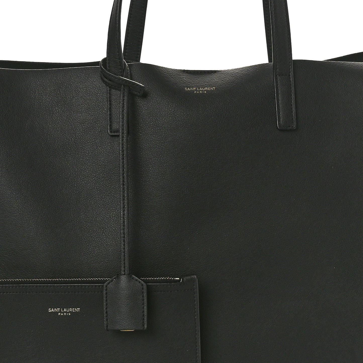 Calfskin Large Shopping Tote Black