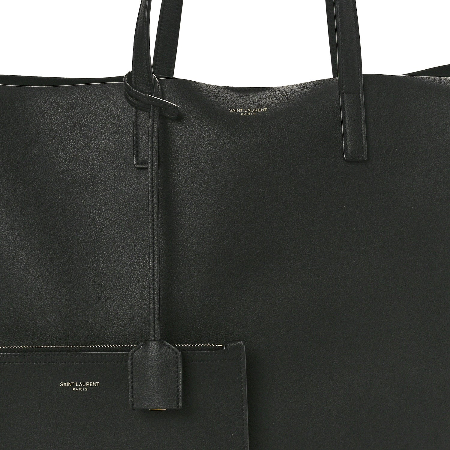 Saint Laurent Calfskin Large Shopping Tote Black 12 of 12