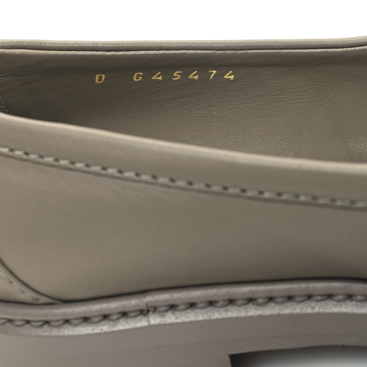 Shiny Lambskin Quilted CC Turnlock Loafers 38.5 Grey