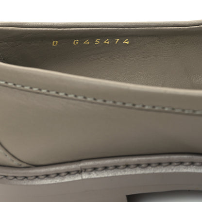 Chanel Shiny Lambskin Quilted CC Turnlock Loafers 38.5 Grey 9 of 11