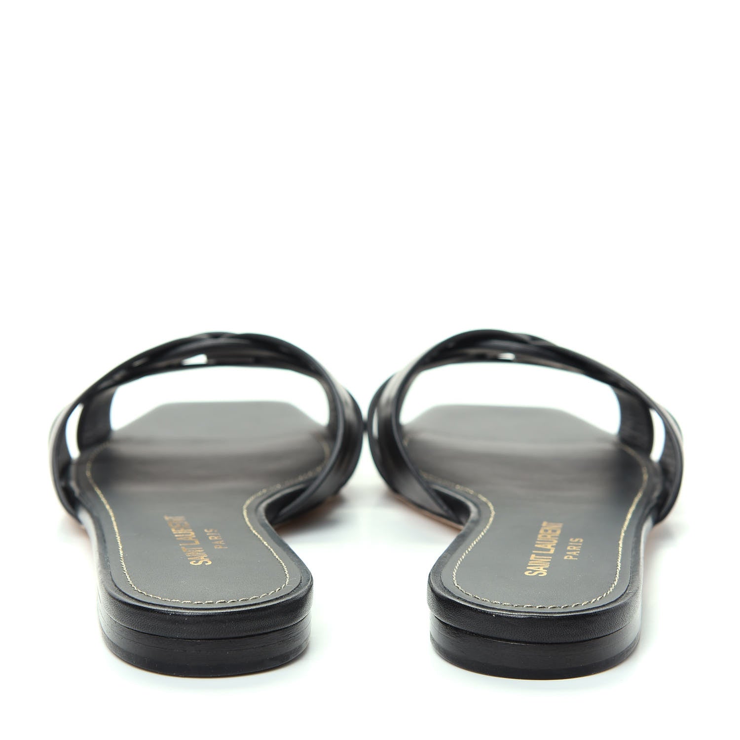 Saint Laurent Calfskin Nu Pied 05 Slide Sandals 36 Black 7 of 10