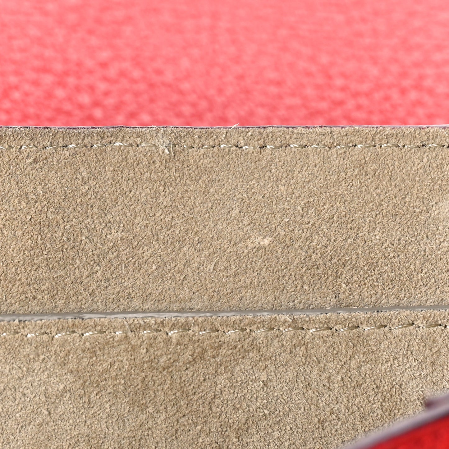 Grained Lambskin Mini Drew Shoulder Bag Plaid Red