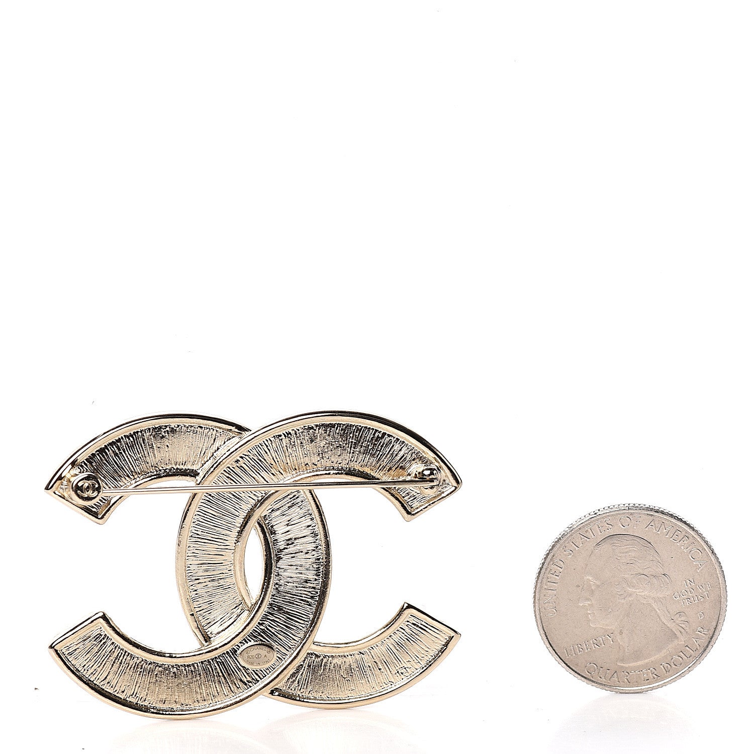 Chanel Crystal Pearl Chain Mania CC Earrings Gold 2 of 3