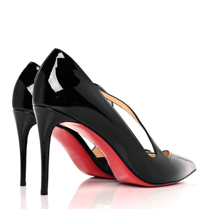 Christian Louboutin Patent Jumping Cross 85 Pumps 39 Black 4 of 8