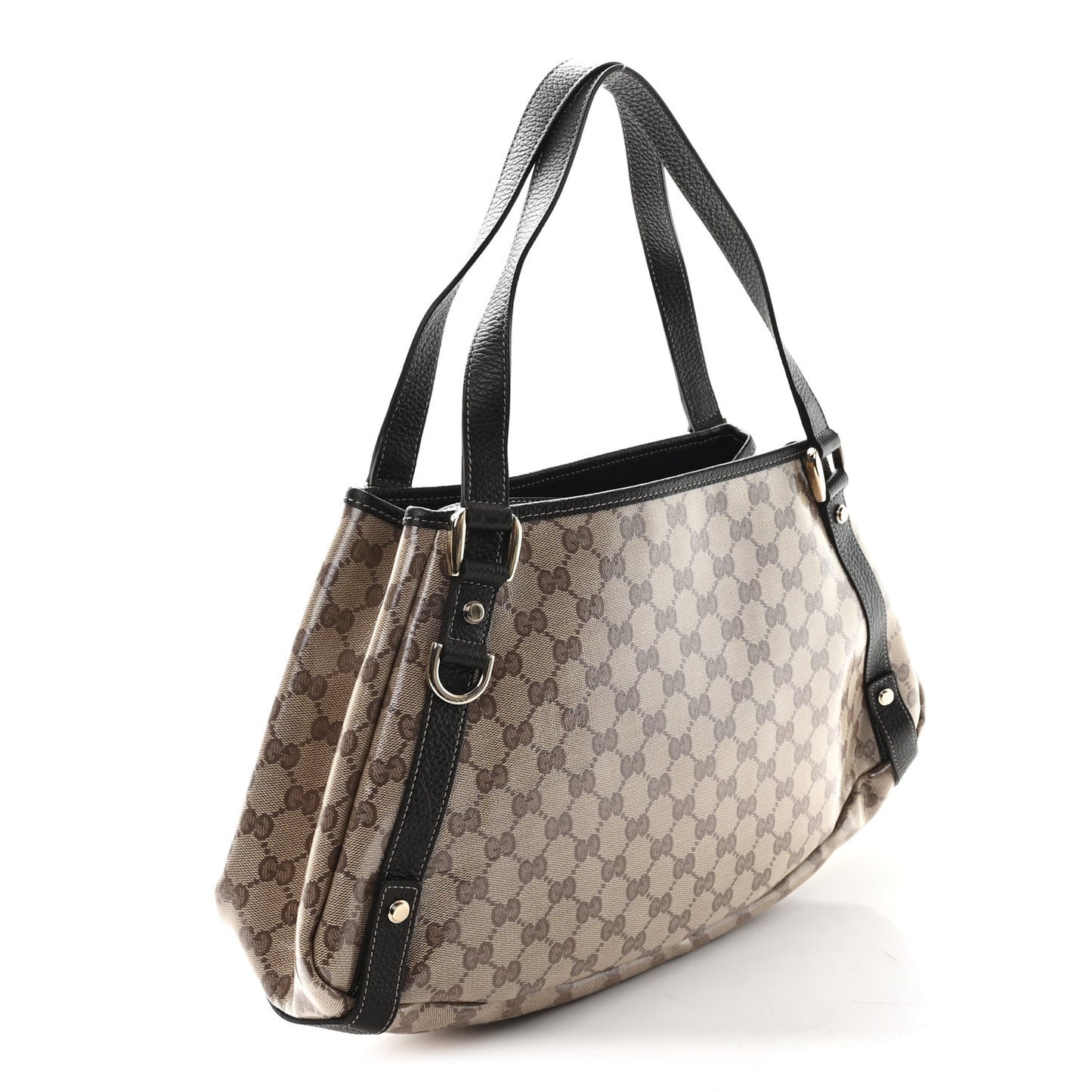 Crystal Monogram Medium Abbey Shoulder Bag Dark Brown