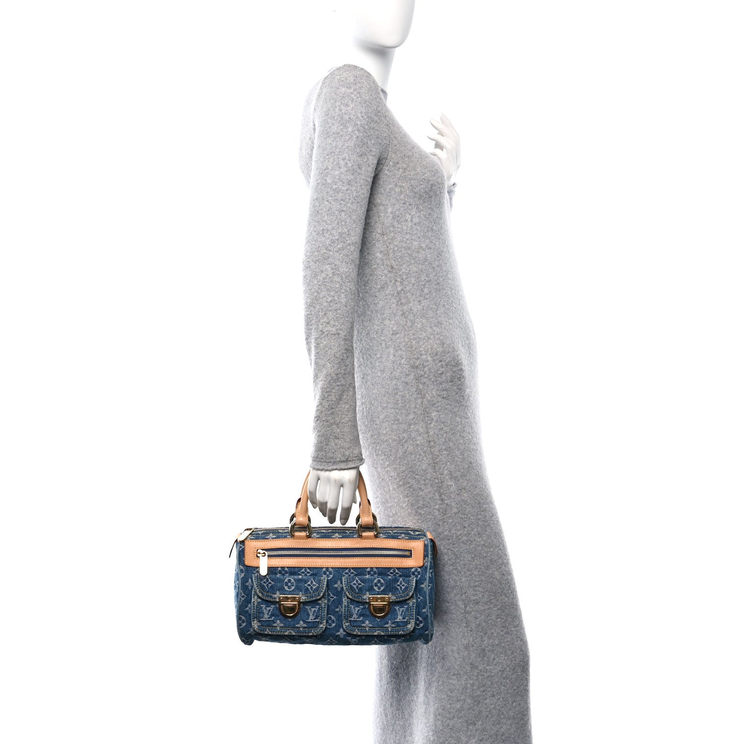 Louis Vuitton Monogram Denim Neo Speedy Blue 2 of 10