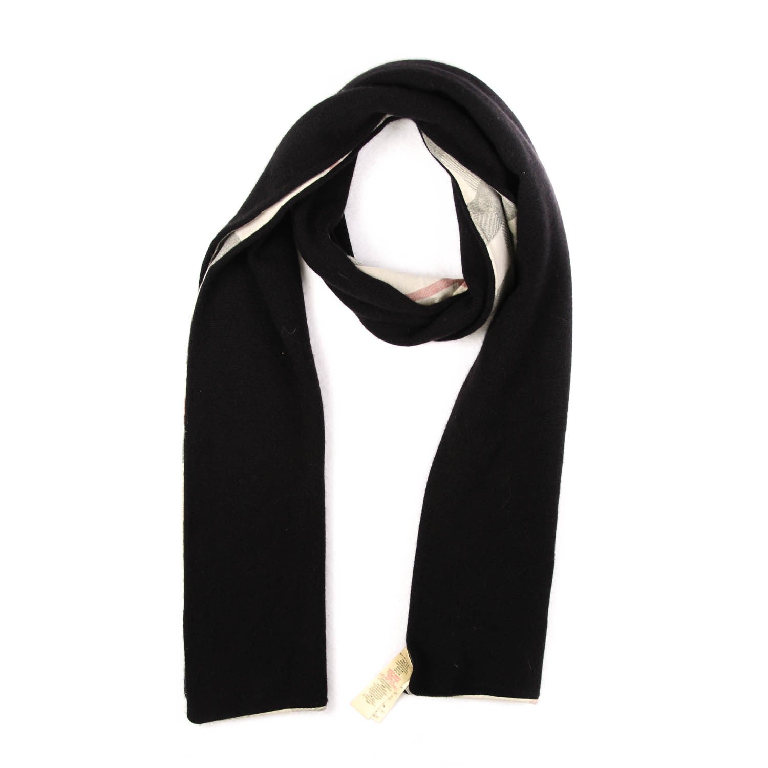 Burberry Cashmere Nova Check Scarf Black 1 of 5