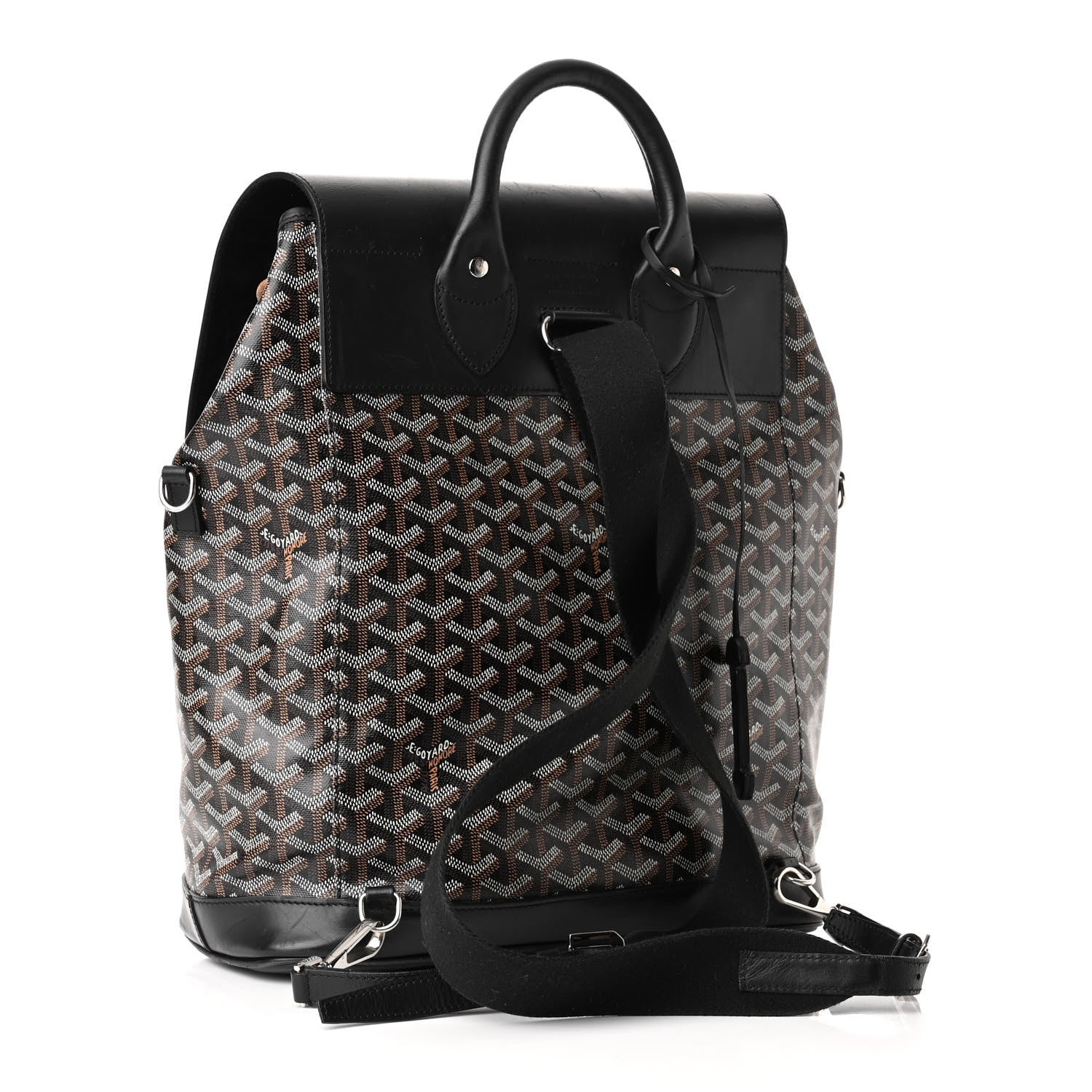 Goyard Goyardine Calfskin Alpin MM Backpack Black 3 of 11