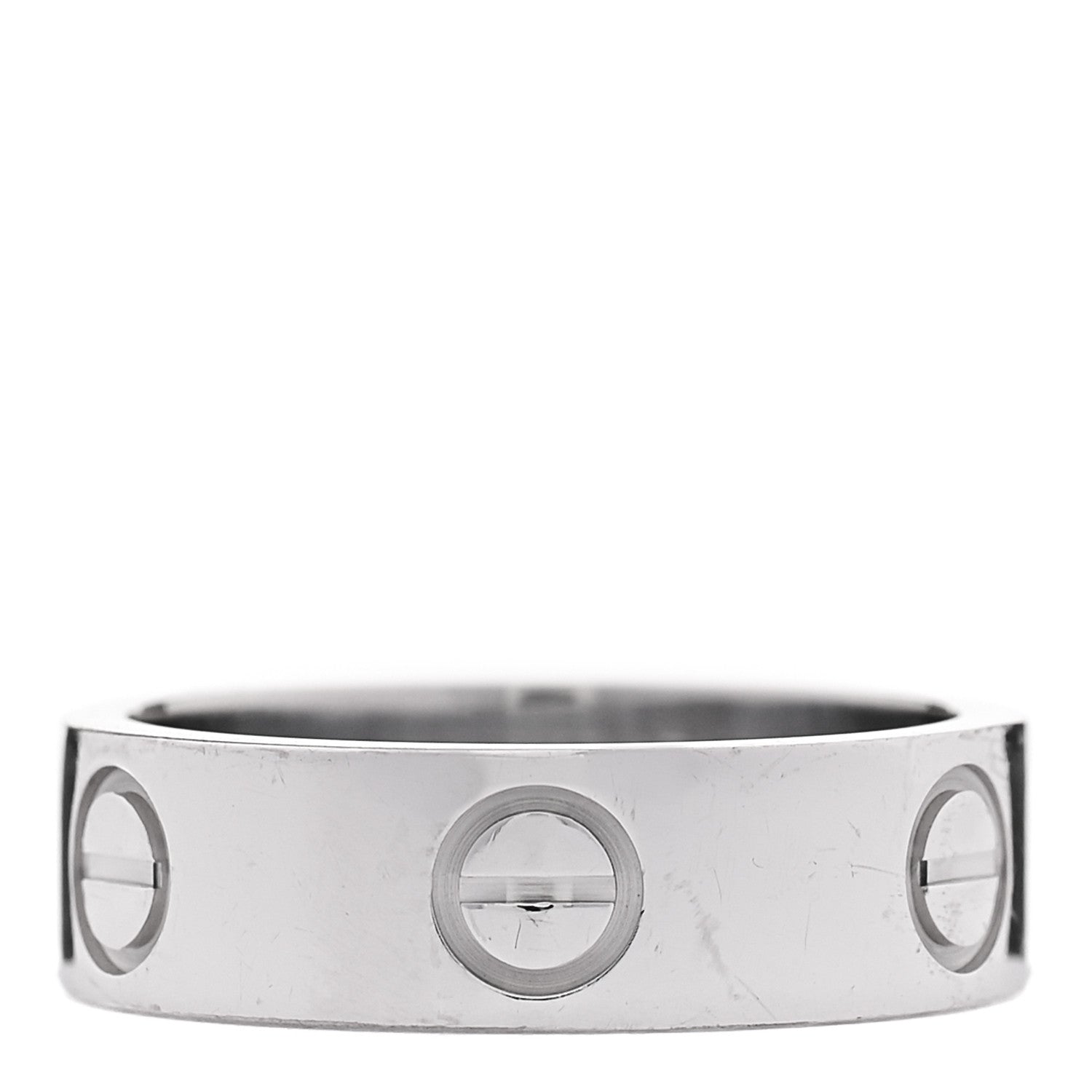 Cartier 18K White Gold 5.5mm LOVE Ring 50 5.25 1 of 5