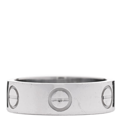 Cartier 18K White Gold 5.5mm LOVE Ring 50 5.25 1 of 5
