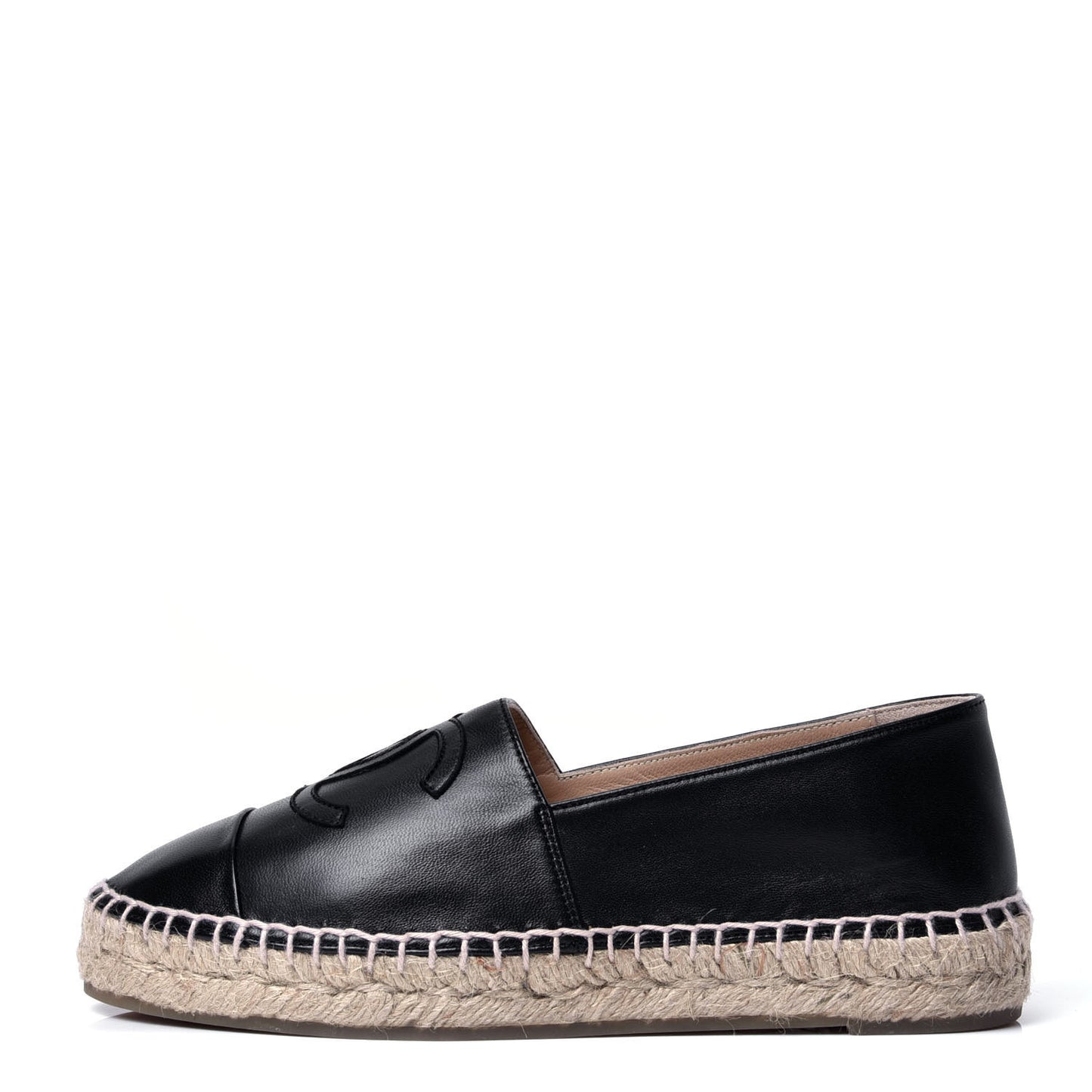 Lambskin CC Espadrilles 36 Black