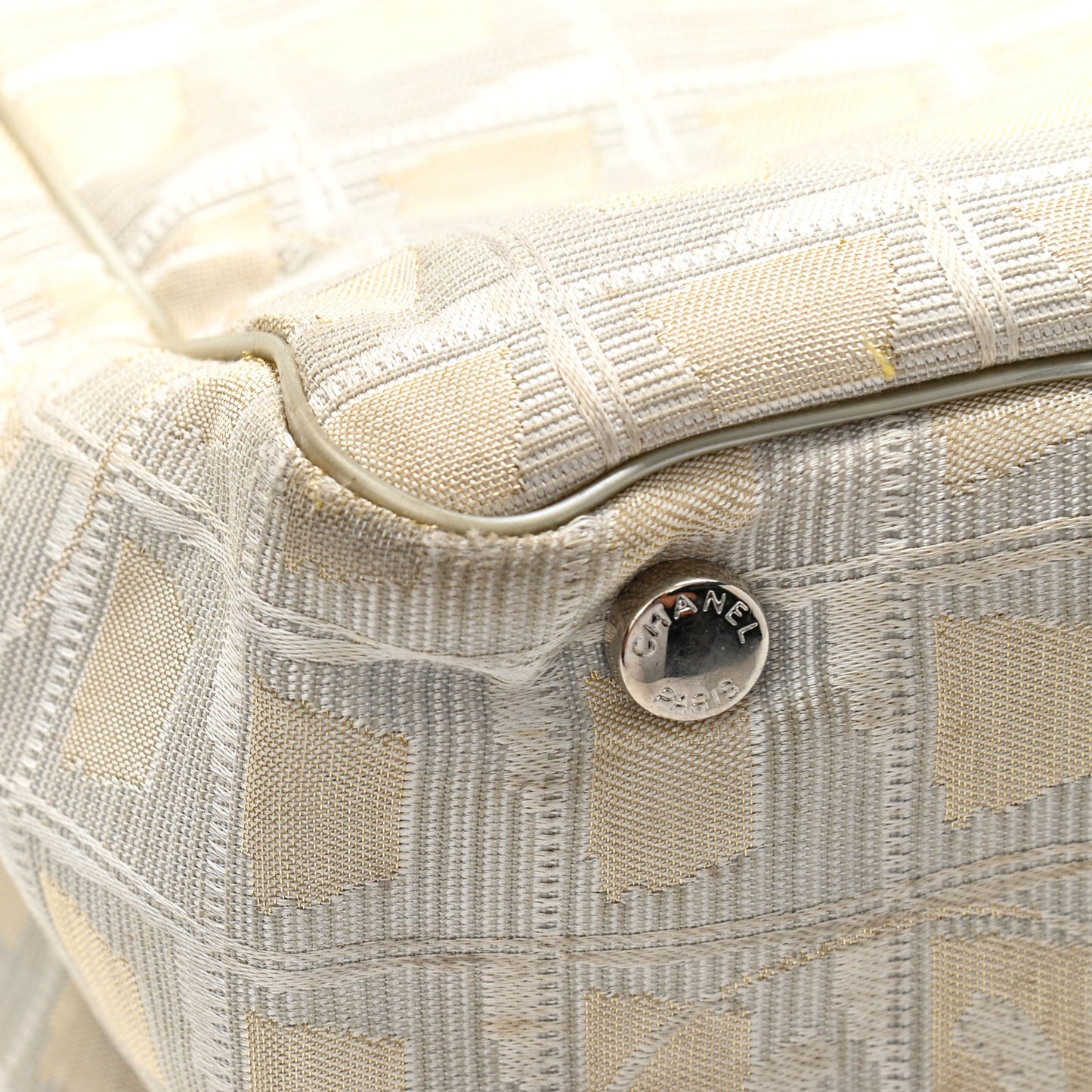 Nylon Medium Travel Tote Beige