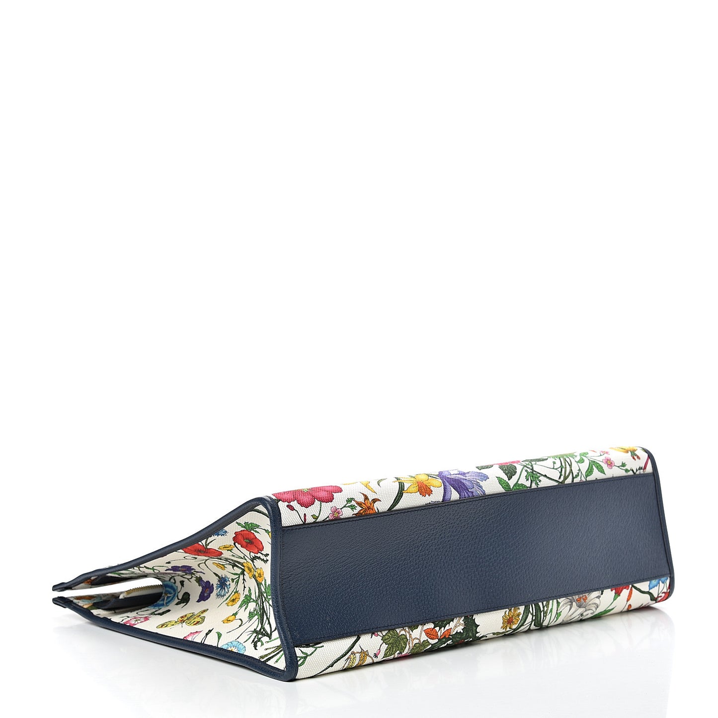 Canvas Large Flora Tote Navy Multicolor