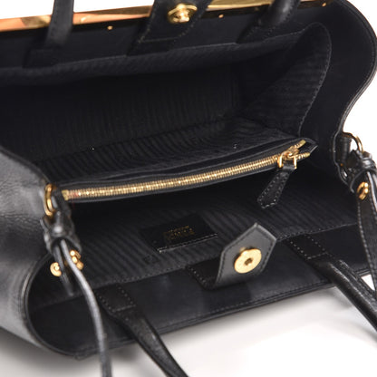 Fendi Vitello Elite Petite 2Jours Tote Black 6 of 8