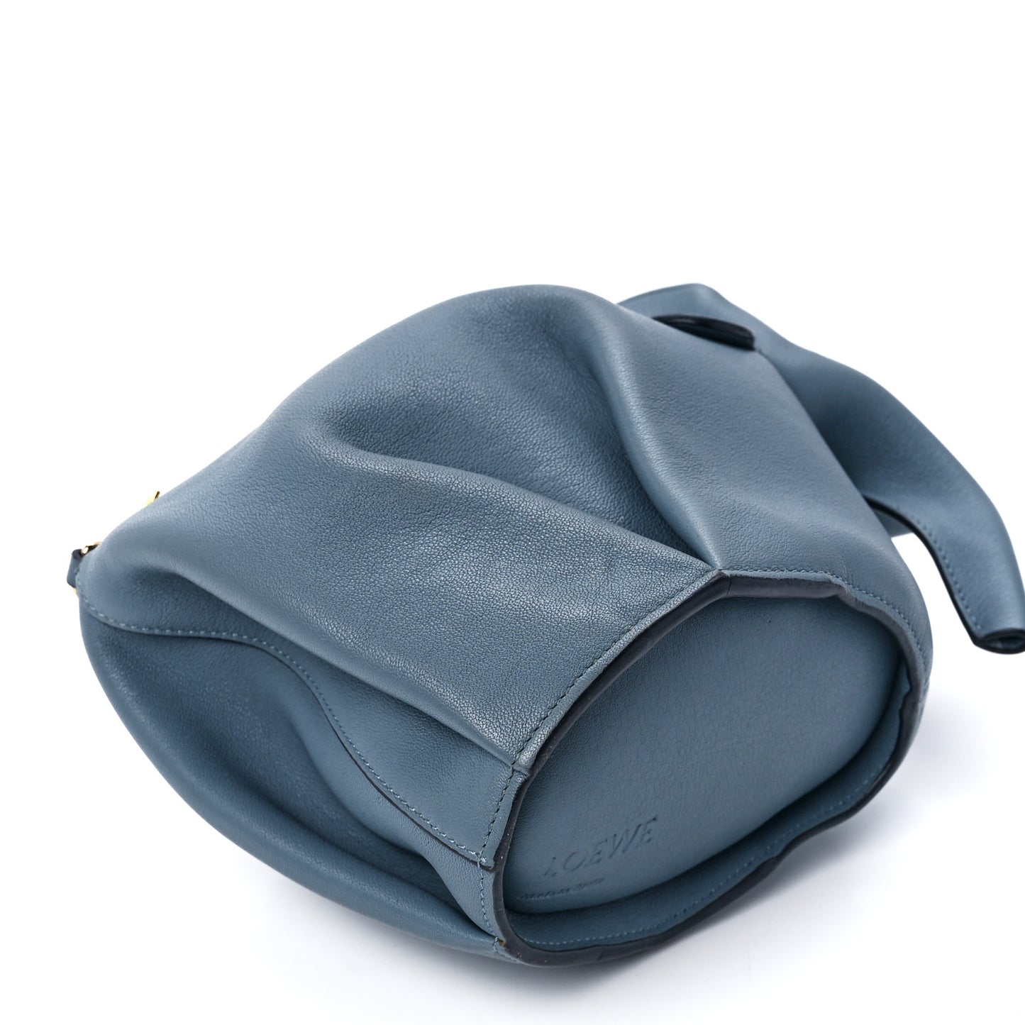 Calfskin Mini Elephant Crossbody Bag Stone Blue