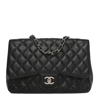 Chanel Caviar Quilted Jumbo Single Flap Black 1 of 11